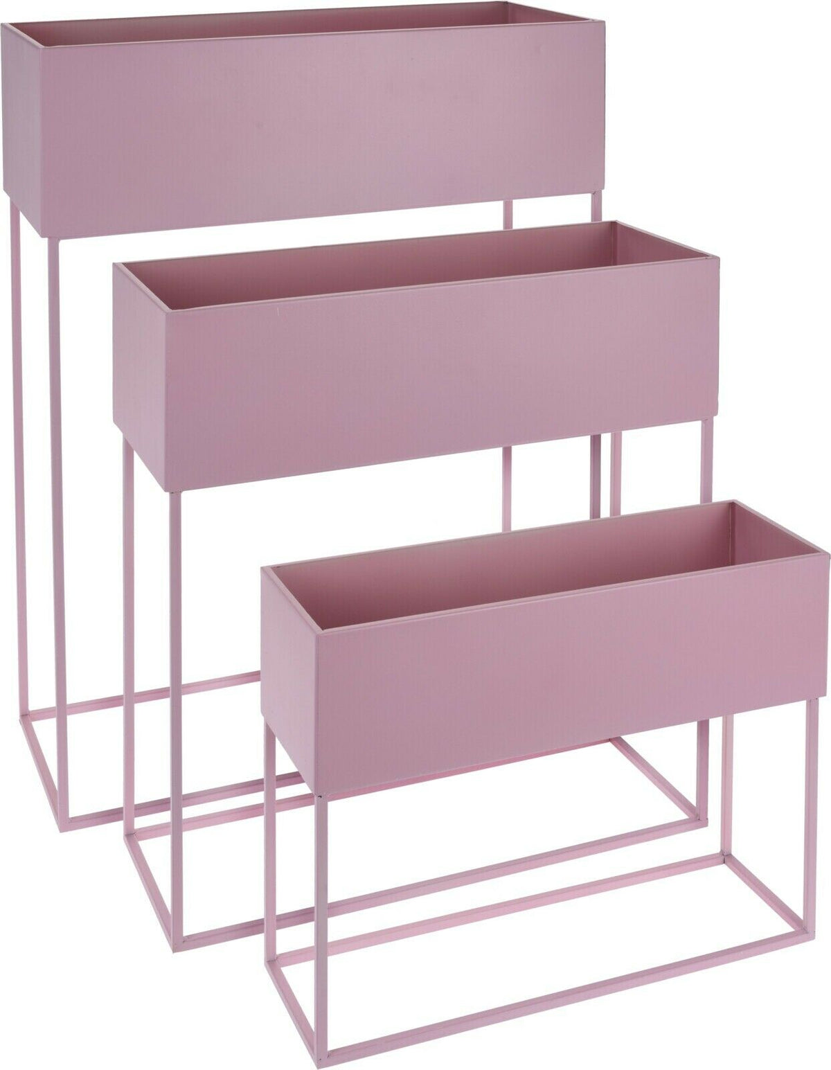 Rammento Large 3 - Tier Plant Display Stand, Pink | Raised Patio & Balcony Planter - Cherish Home