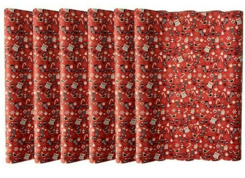 Red Christmas Wrapping Paper 6 Rolls 12m - Cherish Home