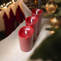 Red Real Wax Flameless Battery Candle Set with Remote Control - Cherish Home