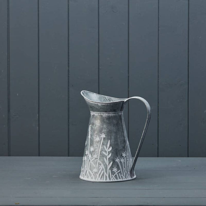 Rustic Zinc Meadow Decorative Jug 21cm - Cherish Home