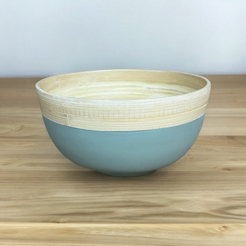 Sage Green Large Bamboo Bowl 18cm - Cherish Home