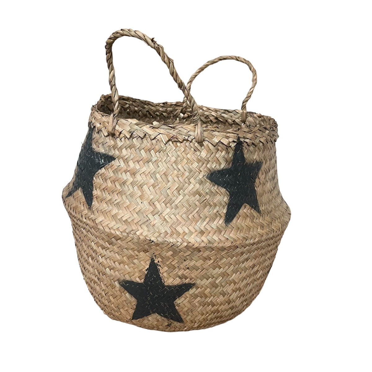 Seagrass Black Star Storage Basket - Cherish Home