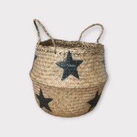 Seagrass Black Star Storage Basket - Cherish Home