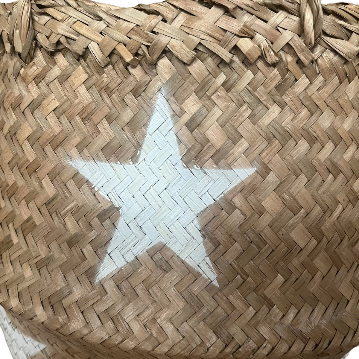 Seagrass White Star Storage Basket - Cherish Home