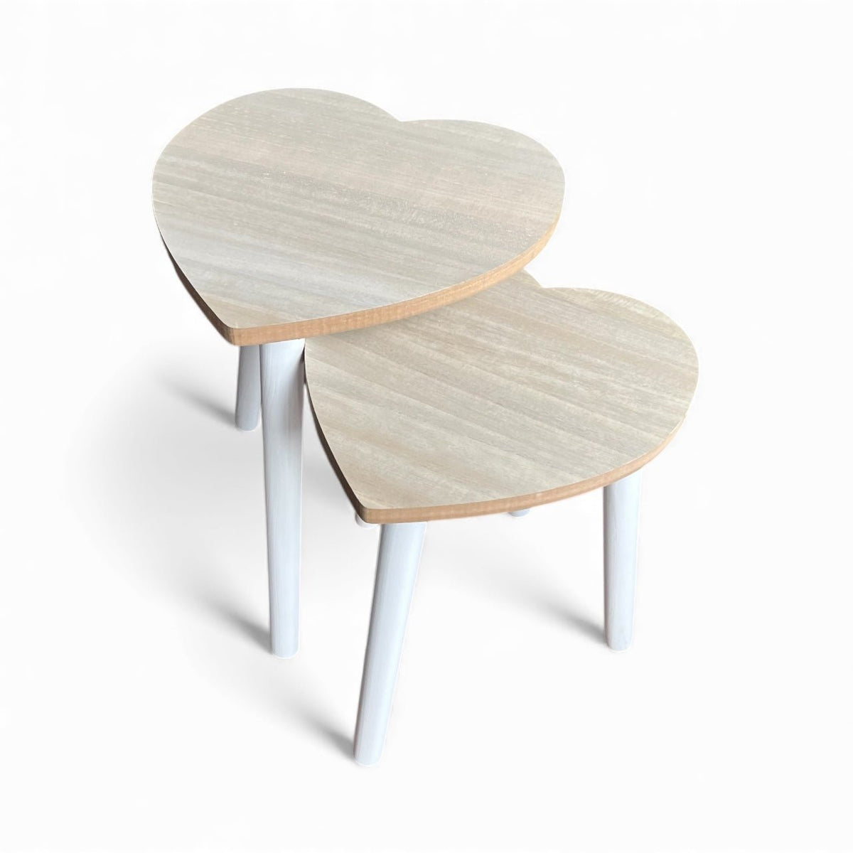 Set of 2 Wooden Heart Stools/Tables for Kids - Cherish Home