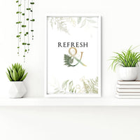 Set of 3 Framed Bathroom Art Prints - Aesthetic & Calming Wall Decor for Powder Rooms & Spas - Cherish Home