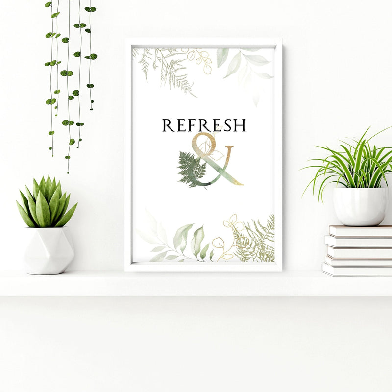 Set of 3 Framed Bathroom Art Prints - Aesthetic & Calming Wall Decor for Powder Rooms & Spas - Cherish Home