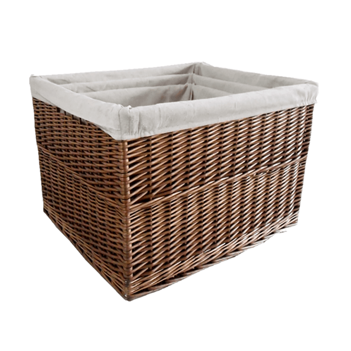 Set of 3 Somerset Rectangular Wicker Log Basket - Cherish Home