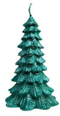 Set of 4 Green Christmas Tree Candles 13cm - Cherish Home