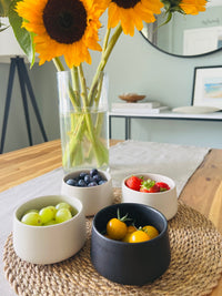 Set of 4 Tapas Bowls, ceramic small serving dishes for Dips, Olives & Appetisers - Cherish Home