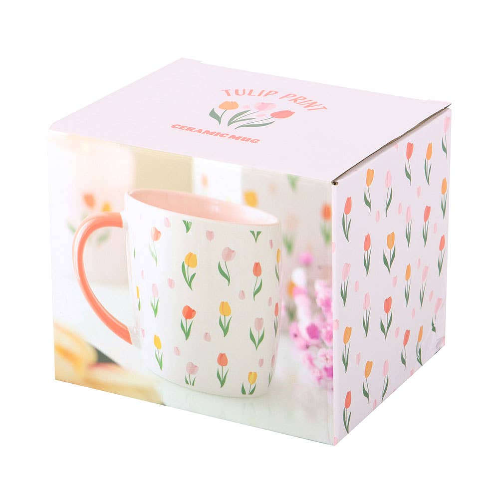 Spring Tulip Print Mug Spring Mug Birthday Gift - Cherish Home