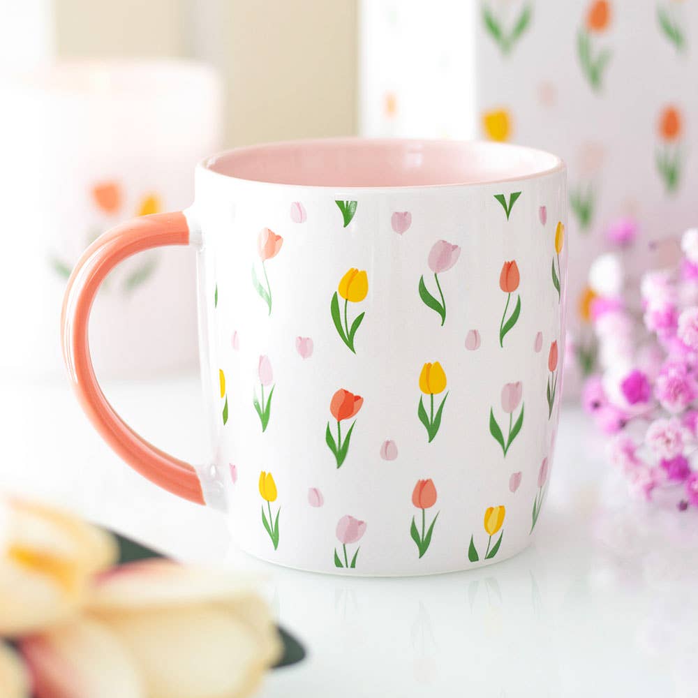 Spring Tulip Print Mug Spring Mug Birthday Gift - Cherish Home