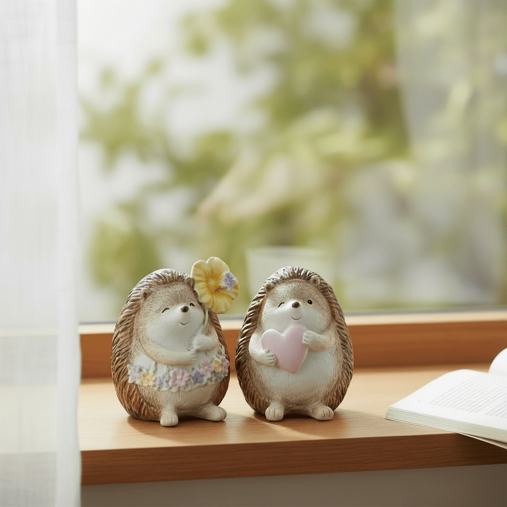 Springtime Pastel Hedgehog Home or Garden Ornament 7cm - Cherish Home