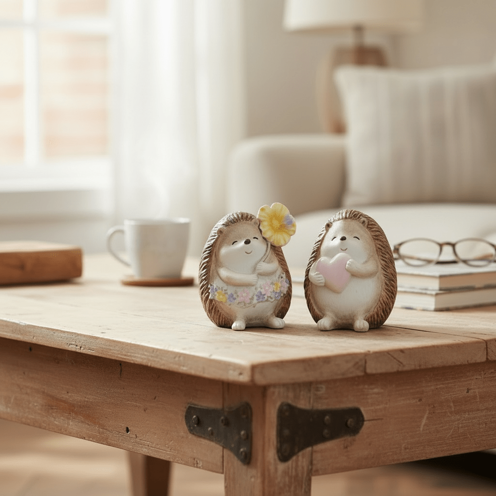 Springtime Pastel Hedgehog Home or Garden Ornament 7cm - Cherish Home