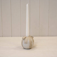 Stone Glazed Ceramic Bauble Candle Holder - Cherish Home