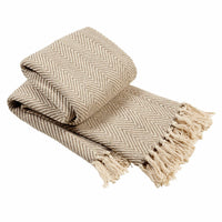 Sustainable Cotton Throw - Super Soft Decorative Blanket for Sofa, Bed & Home Decor, all - season comfort - Cherish Home