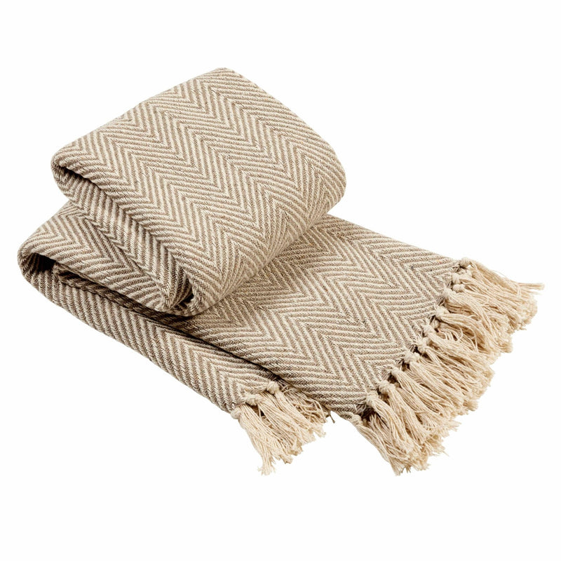 Sustainable Cotton Throw - Super Soft Decorative Blanket for Sofa, Bed & Home Decor, all - season comfort - Cherish Home