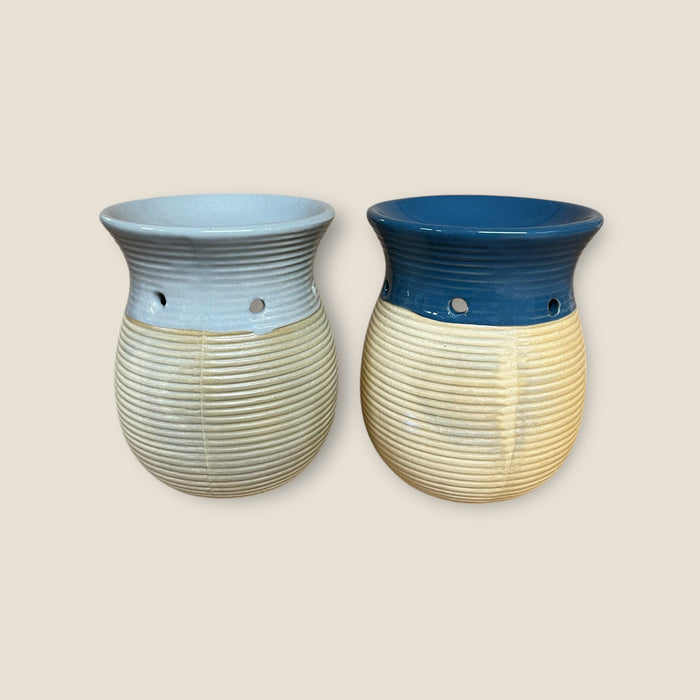 Textured Ribbed Oil & Wax Warmer - 10cm - Set of 2 - Cherish Home