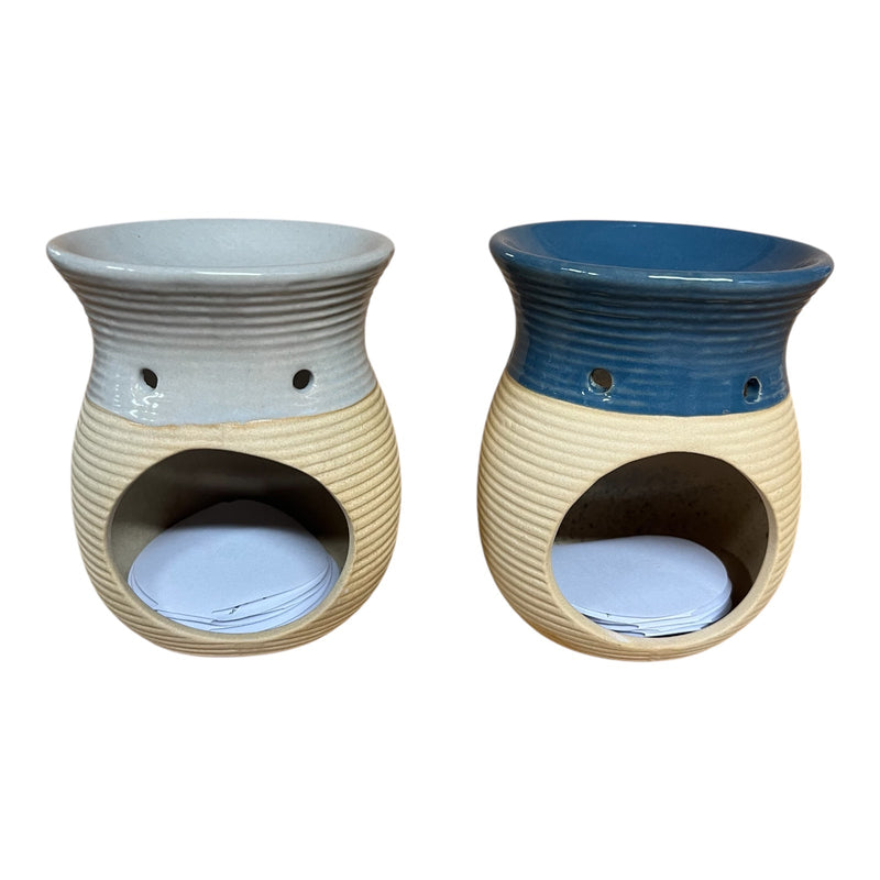 Textured Ribbed Oil & Wax Warmer - 10cm - Set of 2 - Cherish Home