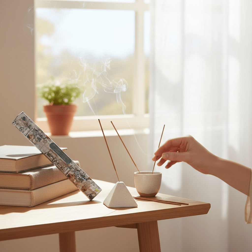 The Serenity Set: Incense & Neutral Holder New Home Birthday Friends Gift - Cherish Home