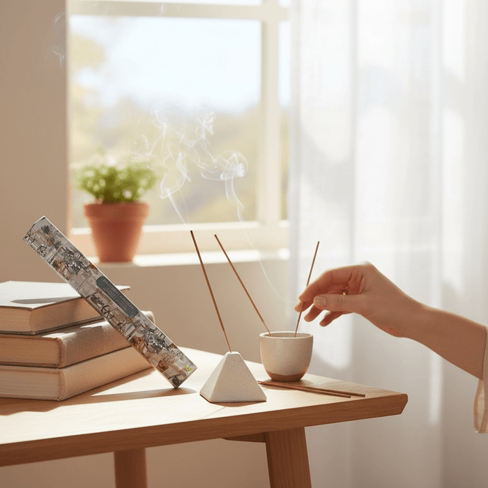 The Serenity Set: Incense & Neutral Holder New Home Birthday Friends Gift - Cherish Home