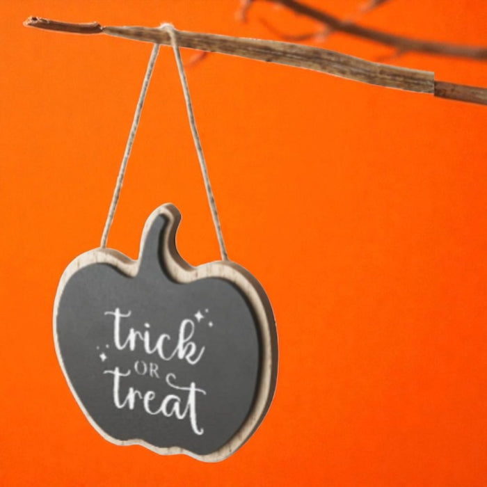 Trick or Treat Small Black Hanger - Spooky Halloween Wall & Door Decor - Cherish Home