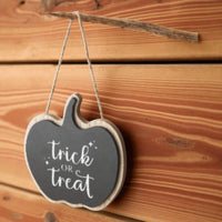 Trick or Treat Small Black Hanger - Spooky Halloween Wall & Door Decor - Cherish Home