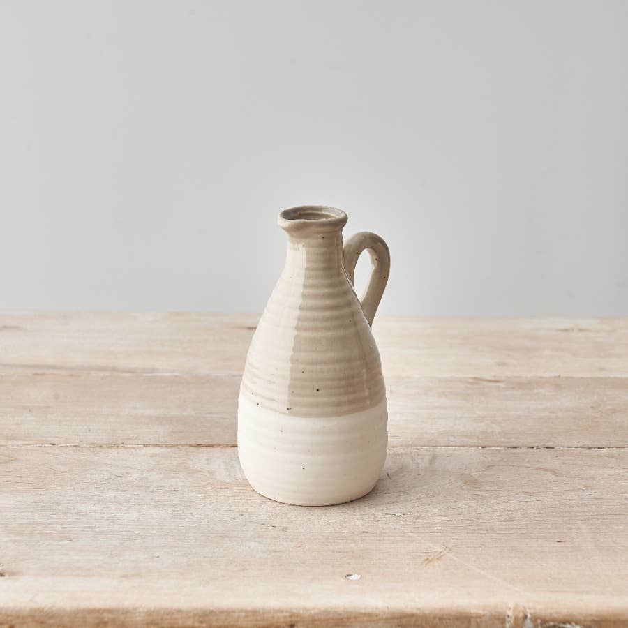 Two Tone Natural Small Jug 14.5cm - Cherish Home