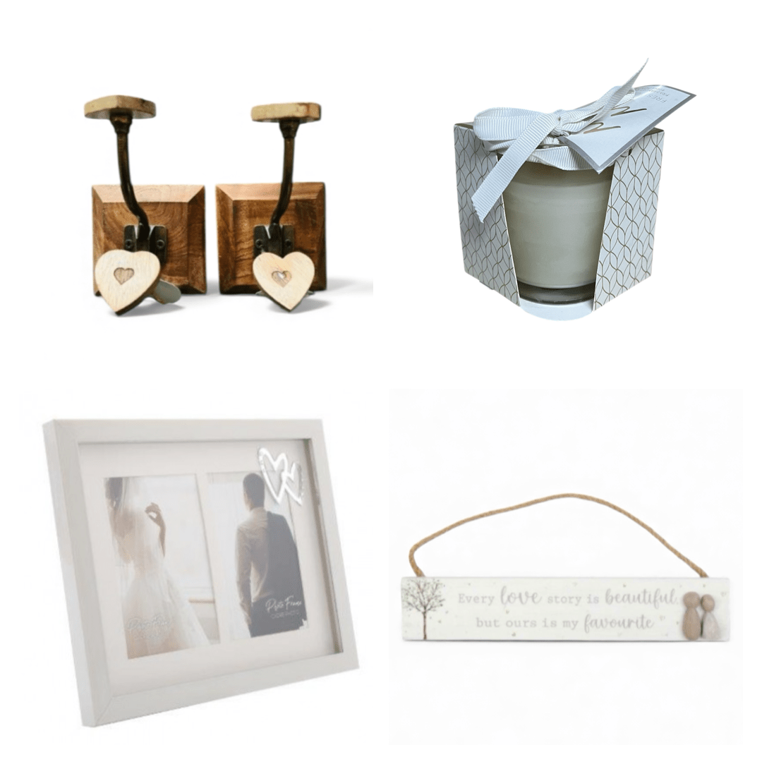 Unique Wedding Gift: "Our Story" Plaque, Heart Frame & Home Decor Set - Cherish Home