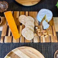 Upcycled End Grain Cutting Board - Pattern E, Artisan Wood Chopping Block for Kitchen, Durable & Eco - Friendly - Cherish Home