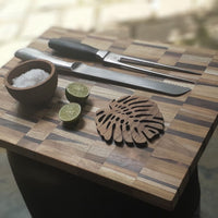 Upcycled End Grain Cutting Board - Pattern E, Artisan Wood Chopping Block for Kitchen, Durable & Eco - Friendly - Cherish Home