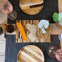Upcycled End Grain Cutting Board - Pattern E, Artisan Wood Chopping Block for Kitchen, Durable & Eco - Friendly - Cherish Home