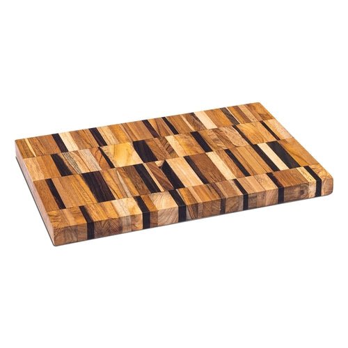 Upcycled End Grain Cutting Board - Pattern E, Artisan Wood Chopping Block for Kitchen, Durable & Eco - Friendly - Cherish Home