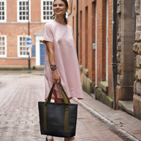 Vegan Tote Bag by Rika - Large Recycled Inner Tube Shoulder Bag, Eco - Friendly & Durable (Available in 3 Colours) - Cherish Home