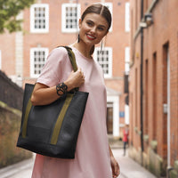 Vegan Tote Bag by Rika - Large Recycled Inner Tube Shoulder Bag, Eco - Friendly & Durable (Available in 3 Colours) - Cherish Home