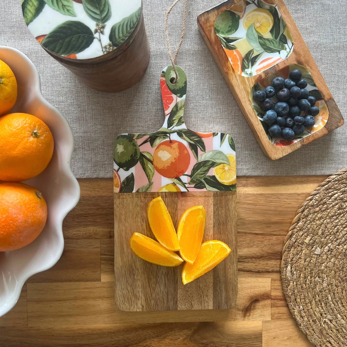 Vibrant Orange Zest Chopping Board Serving Board - Cherish Home