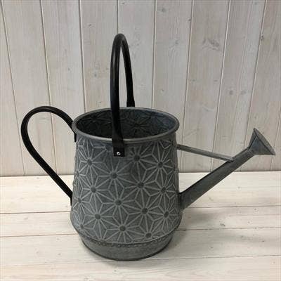 Vintage Style Embossed Daisy Watering Can with Tapered Base Floral Watering Jug - Cherish Home