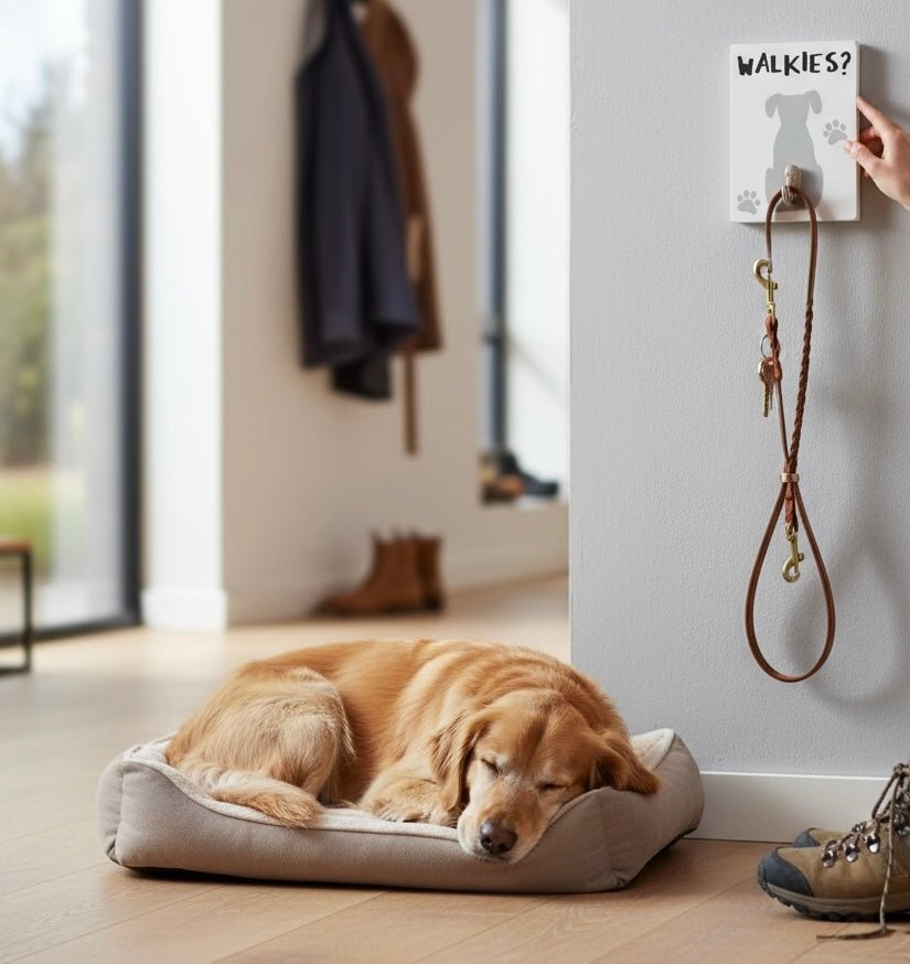 'Walkies' Dog Hook Sign wall mounted 13.5cm - Cherish Home