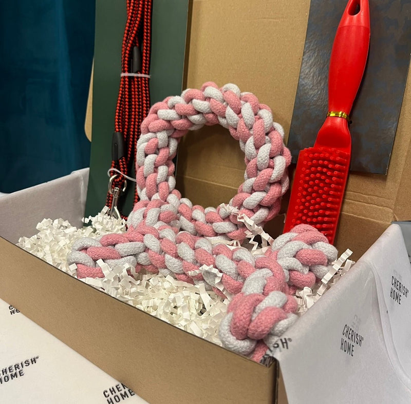 Welcome Home Puppy Kit Blue or Pink Puppy Toys and Accessories - Cherish Home