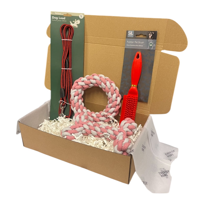 Welcome Home Puppy Kit Blue or Pink Puppy Toys and Accessories - Cherish Home