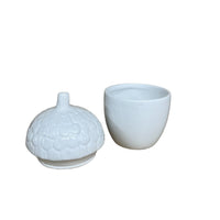 White Acorn Storage Pot Container - Cherish Home