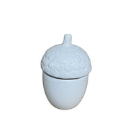 White Acorn Storage Pot Container - Cherish Home