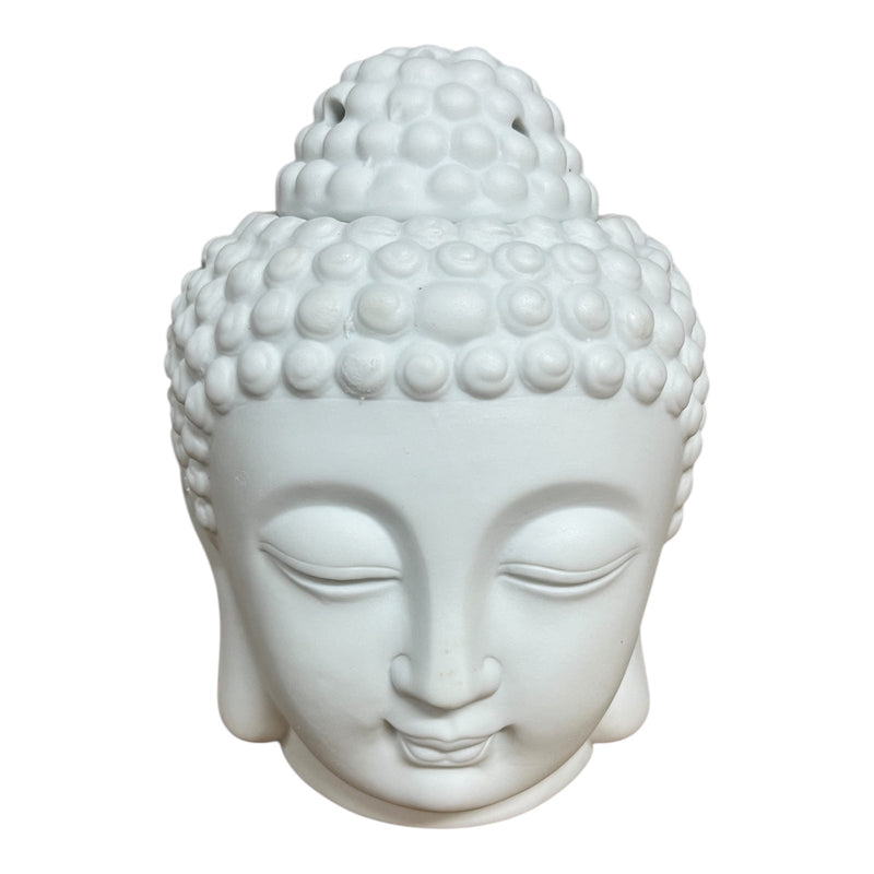 White Buddha Head Oil Burner - Cherish Home