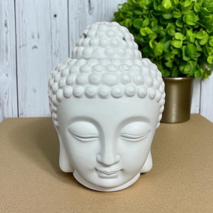 White Buddha Head Oil Burner - Cherish Home