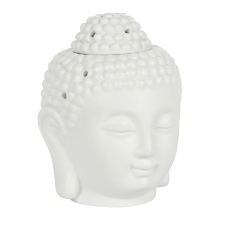 White Buddha Head Oil Burner - Cherish Home