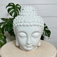 White Buddha Head Oil Burner - Cherish Home