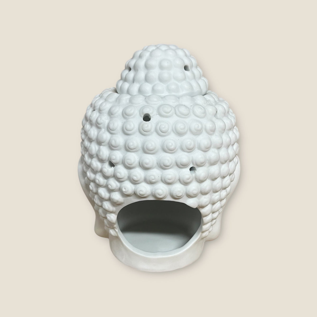 White Buddha Head Oil Burner - Cherish Home