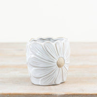 White Daisy Flower Vase 10cm - Cherish Home