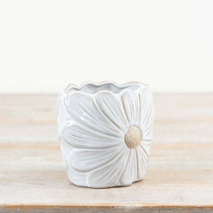 White Daisy Flower Vase 10cm - Cherish Home