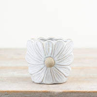 White Daisy Flower Vase 10cm - Cherish Home